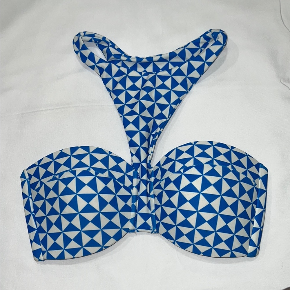 MIKOH Padded Bandeau High Neck Bikini Top Size Small